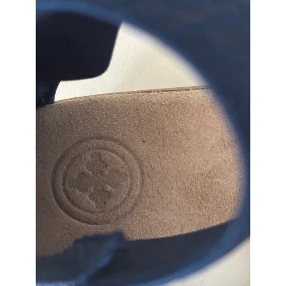 Navy Blue Wedge Espadrille Sandals Women Elastic Ankle Strap Comfort - Picture 7 of 8